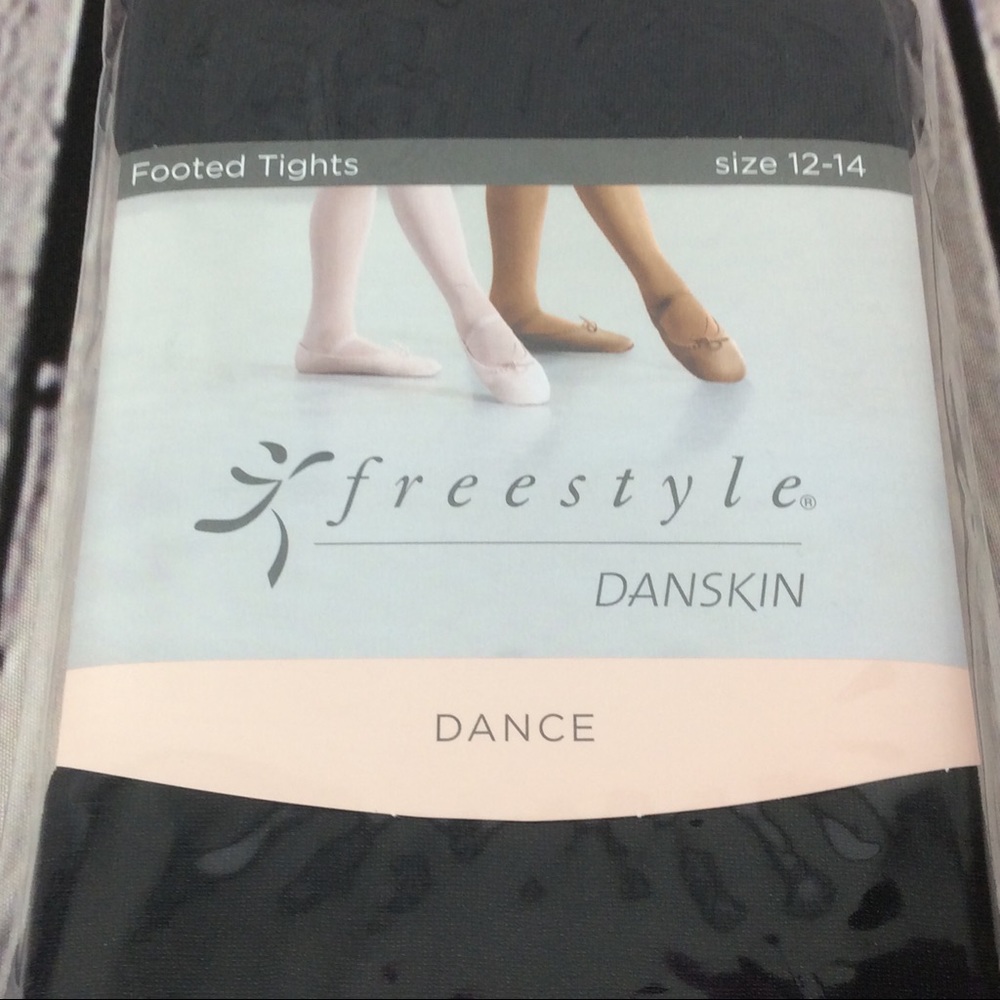 Freestyle by Danskin Girls' Black Tights Footed - Picture 7 of 13